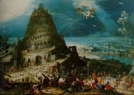 Hendrick van Cleve's painting of Babel
